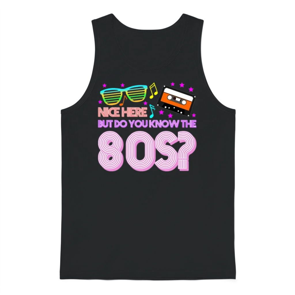 1980 Retro 80s Unisex Tank Top - Black