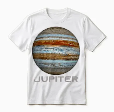 Jupiter Shirt, Sonnensystem Planet T-Shirt Damen Herren Kinder Unisex T-Shirt - White