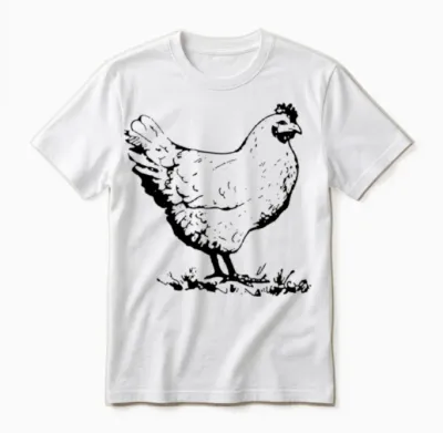 Chicken Funny Unisex T-Shirt - White