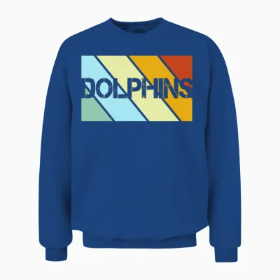 Dolphin Retro Unisex Sweatshirt - Royal