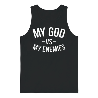 My God vs My Enemies Unisex Tank Top - Black
