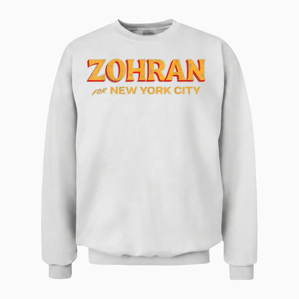 Zohran Mamdani Unisex Sweatshirt in White