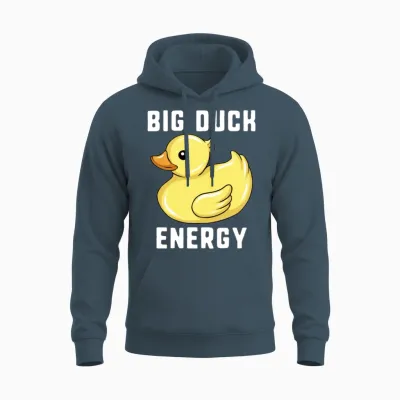 Big Duck Energy Rubber Duckie Funny Duck Hunter Unisex Hoodie - Dark Heather