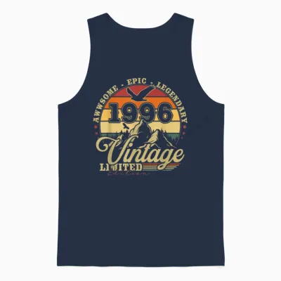 Vintage 1996 Cadeau D'anniversaire 30 Ans Hommes Et Femmes Unisex Tank Top - Navy