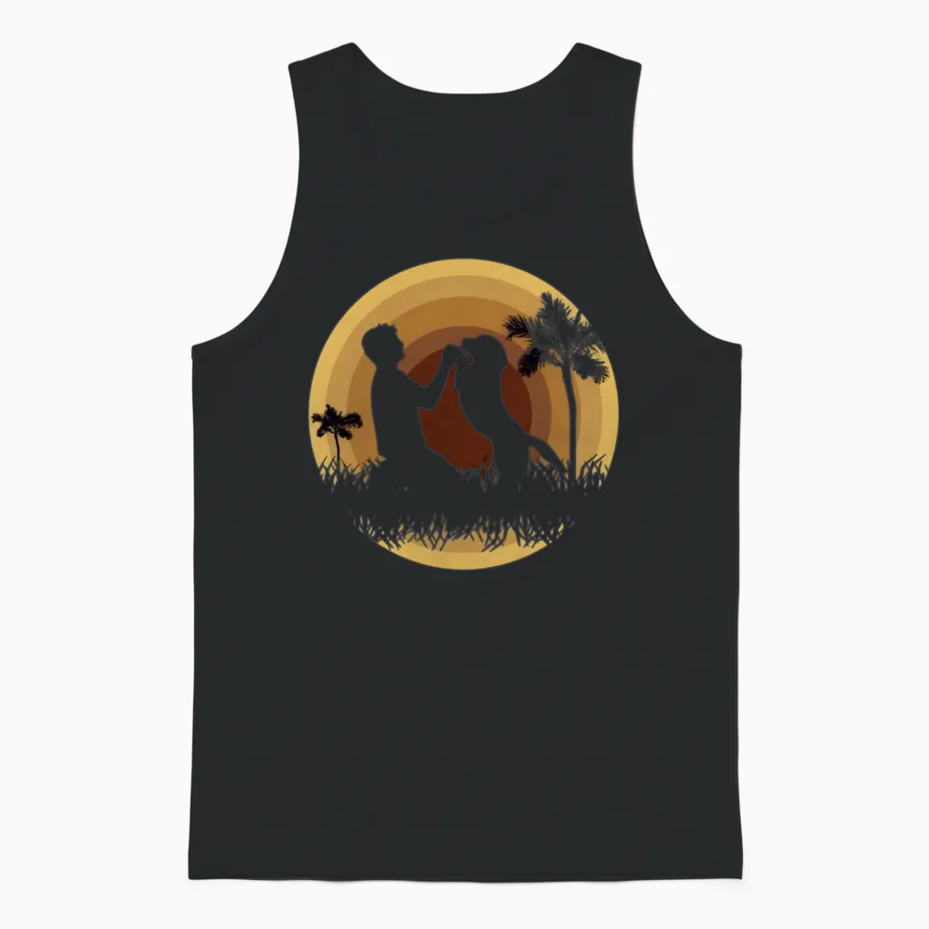 Dog Lovers Gift Unisex Tank Top in Black