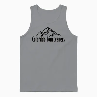 Colorado Fourteeners 2 Sided 14ers Checklist Unisex Tank Top - Sport Grey