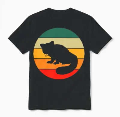 Retro Red Panda Unisex T-Shirt - Black