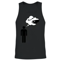 Thinking About Fishing Unisex Tank Top - Black – 2