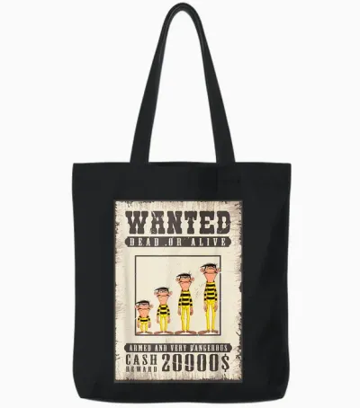 Dalton Wanted Tote Bags - Black