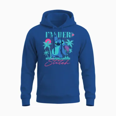 Disney Stitch Retro ’90s Couples Matching I’m Her Stitch Unisex Hoodie - Royal
