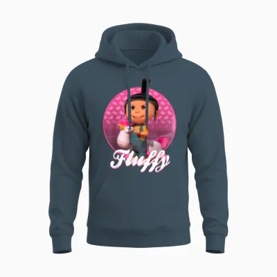 Portrait Despicable Me Agnes and Papoy Fluffy Circle Unisex Hoodie - Dark Heather