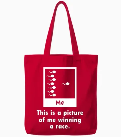This Is a Very Old Picture of Me Tote Bags - Red