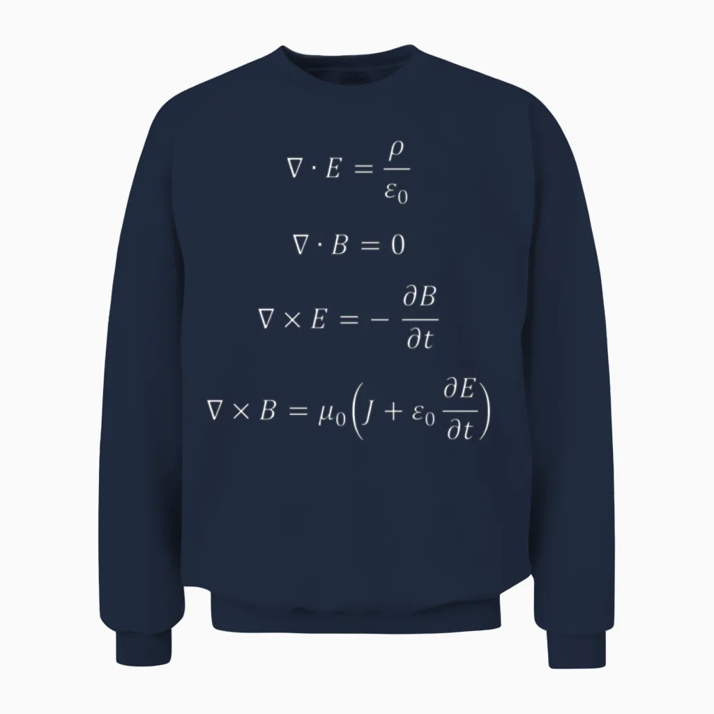 Maxwell's Equations Unisex Sweatshirt in Navy