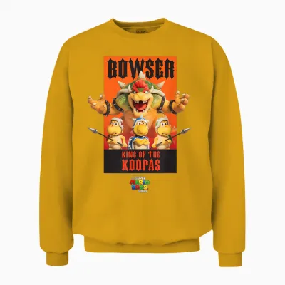 The Super Mario Bros. Movie Bowser King of the Koopas Unisex Sweatshirt - Gold