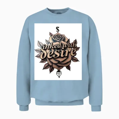 Inked with Desire Unisex Sweatshirt - Light Blue
