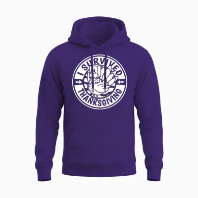 Thanksgiving Funny Unisex Hoodie - Purple