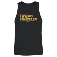 Back to the Future Time Traveler Unisex Tank Top - Black – 2