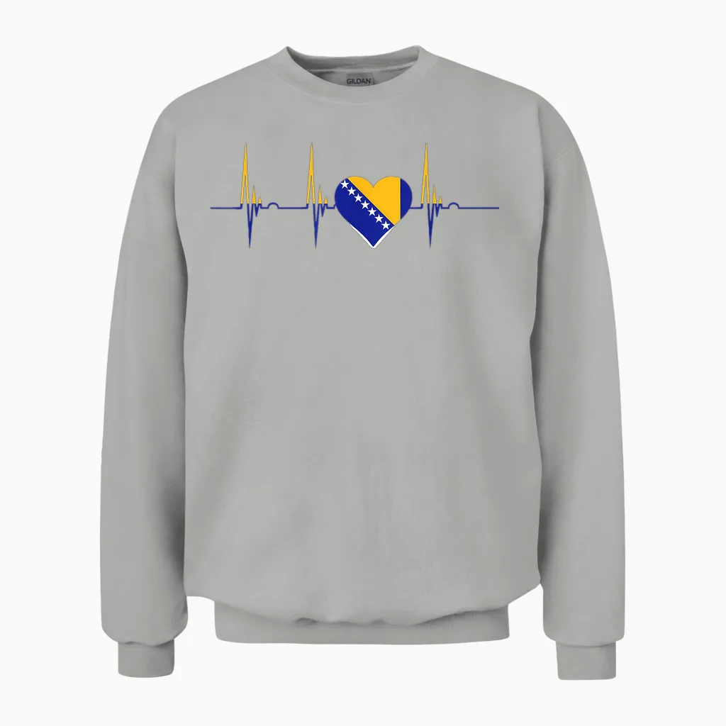 Bosnien Und Herzegowina Flagge Bosnische Wurzeln Unisex Sweatshirt in Ash
