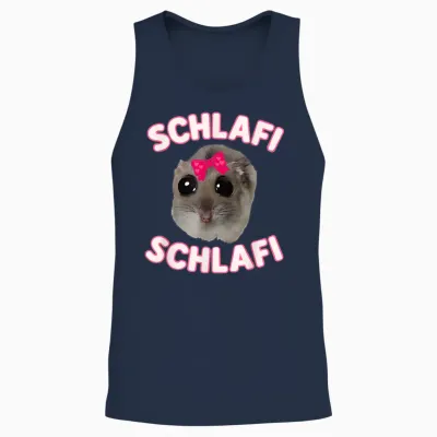 Schlafi Schlafi Hamster Meme Pyjama Set Funny Pyjamas Unisex Tank Top - Navy