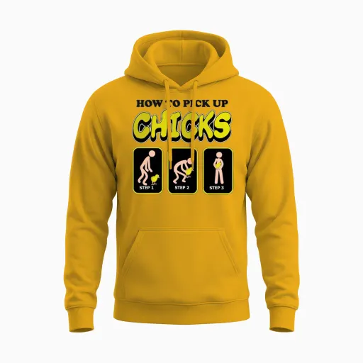 Funny Unisex Hoodie in Gold