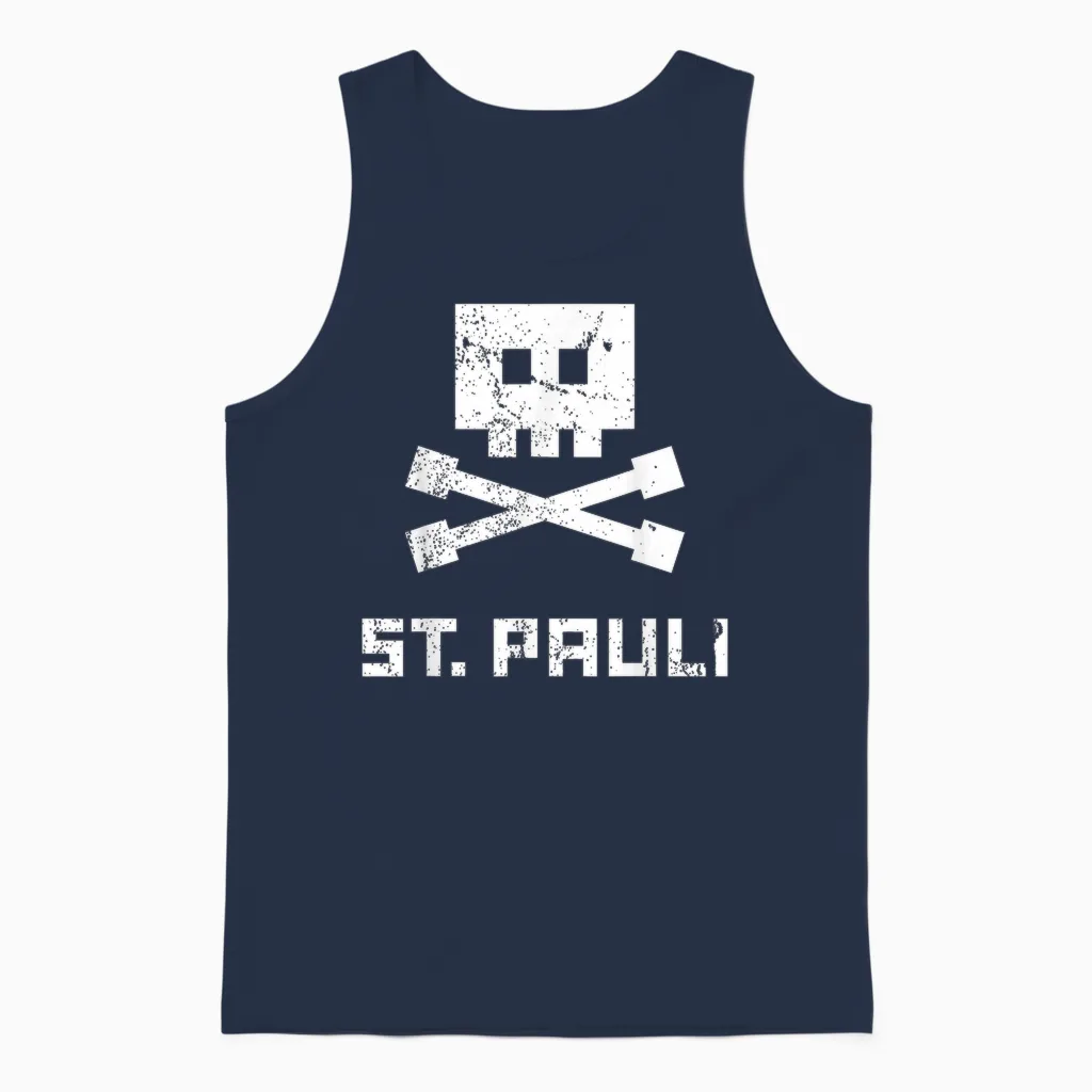 St Pauli Gift Unisex Tank Top in Navy