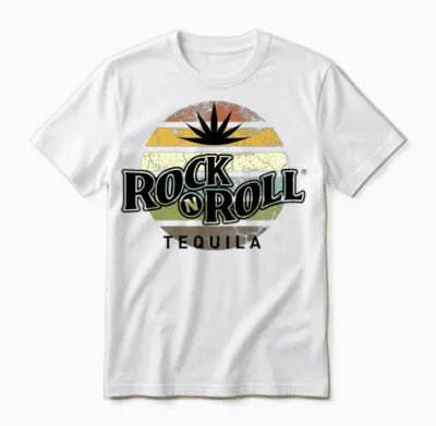 Rock N Roll Tequila Eighth Collection Unisex T-Shirt - White