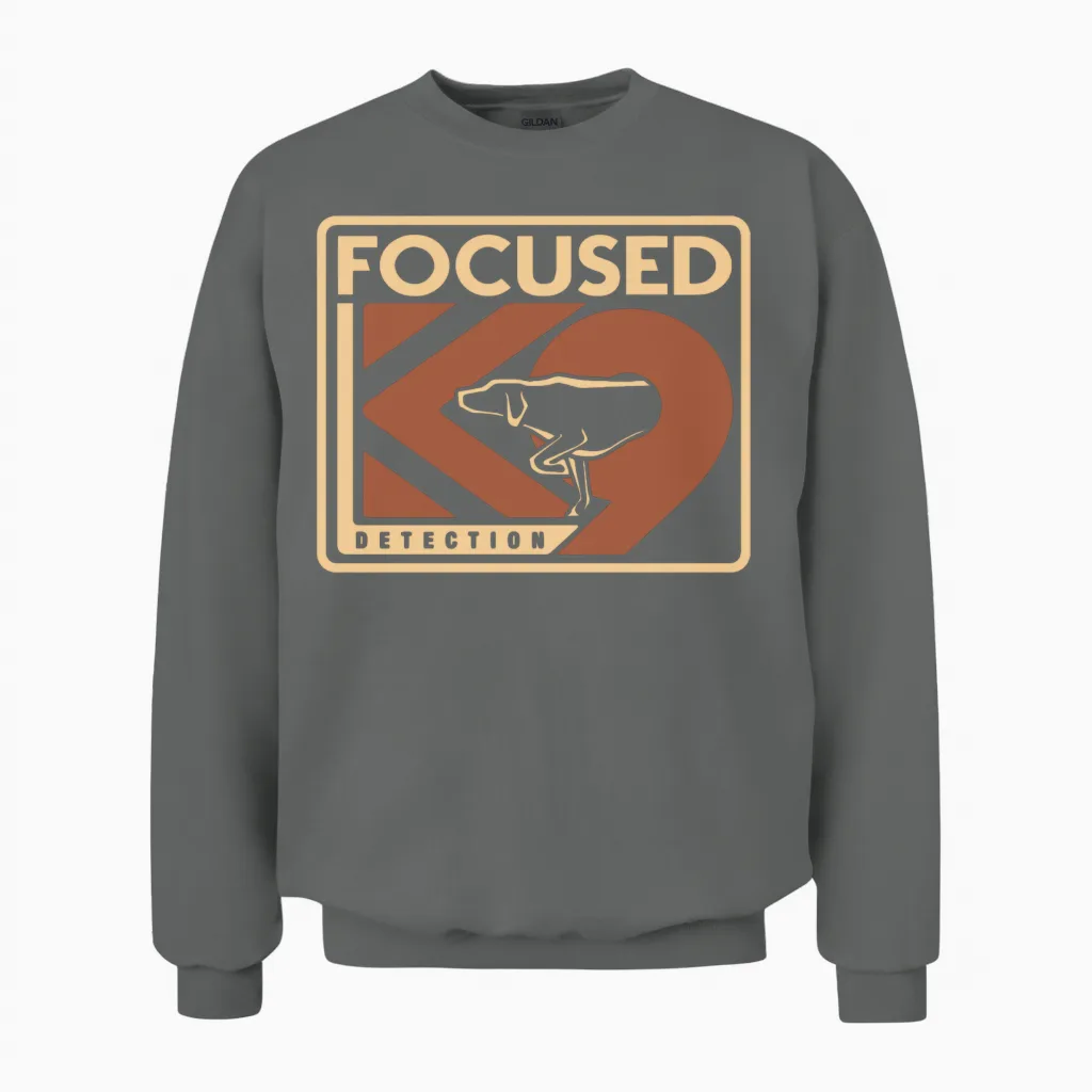 Focused K9 Detection Light Colors Unisex Sweatshirt in Graphite Heather