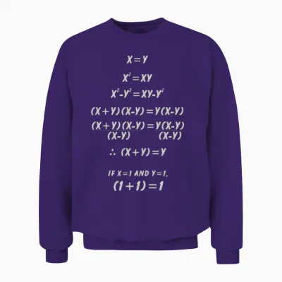 Algebra Equation Unisex Sweatshirt - Purple