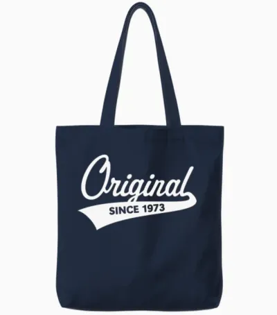 Original Since 1973 (year of Birth, Birthday / W) Tote Bags - Navy