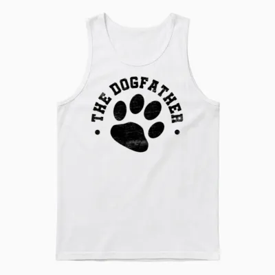 The Dogfather Dog Paw Gift Unisex Tank Top - White