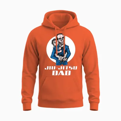 Jiu Jitsu and Bjj Dad Unisex Hoodie - Orange