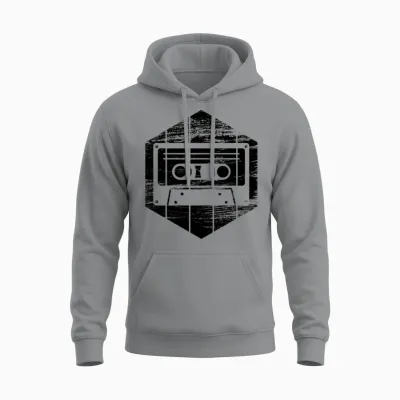 80s Cassette Tape Unisex Hoodie - Sport Grey