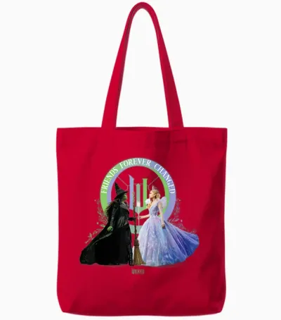 Wicked: for Good Glinda and Elphaba Friends Forever Changed Tote Bags - Red