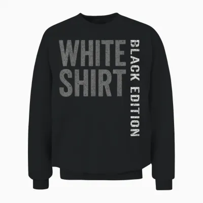Weisses Shirt Black Edition White Shirt Lustiger Spruch Unisex Sweatshirt - Black