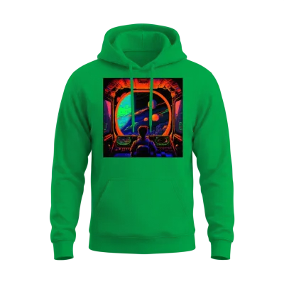 Destined for Alien Worlds Cockpit Unisex Hoodie - Irish Green