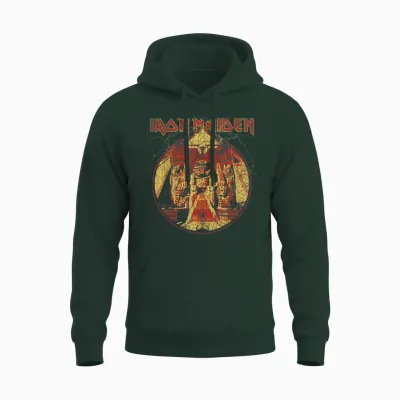 Iron Maiden Lightning Circle Navy Unisex Hoodie - Forest