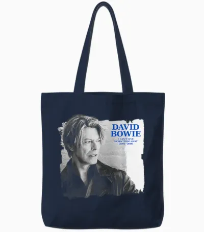 David Bowie Je Ne Peux Pas Tout Donner 2002-2016 Tote Bags - Navy