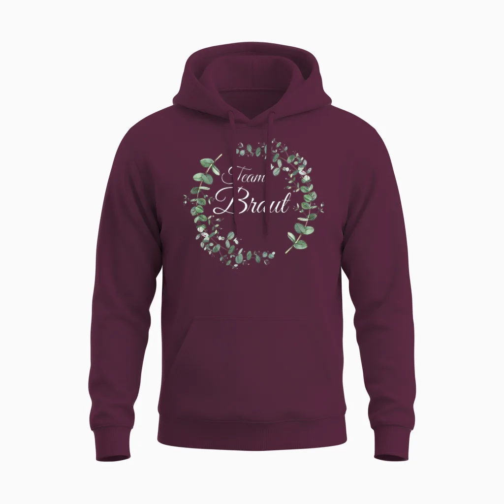 Jga Junggesellenabschied Kostüm Frauen Team Braut Unisex Hoodie in Maroon