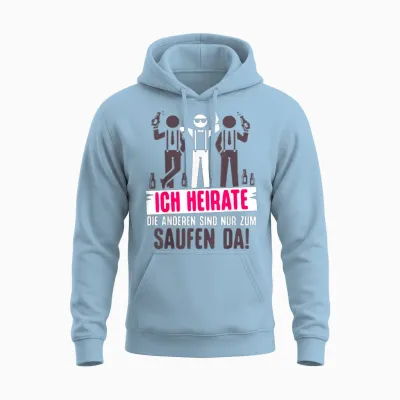 Jga T-Shirt Bräutigam Kostüm Poltern Junggesellenabschied Unisex Hoodie - Light Blue