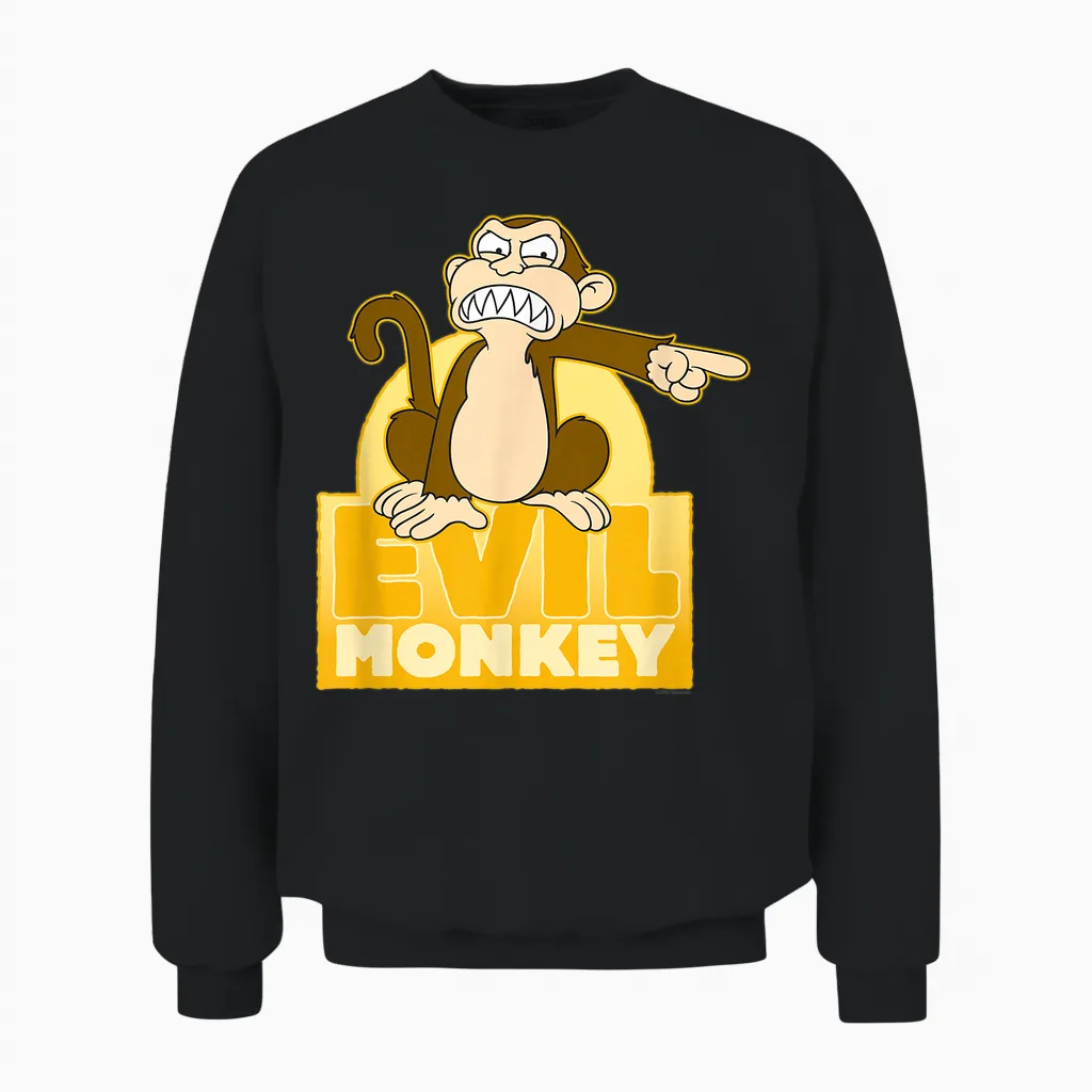 Family Guy Böser Affe Unisex Sweatshirt in Black