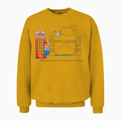 Paddington Young Bears Leitfaden Für Kinder Auf Der London Tower Bridge Unisex Sweatshirt - Gold
