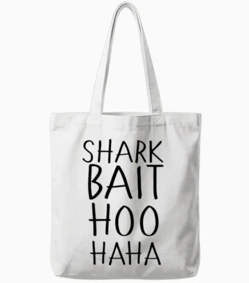 Disney Finding Nemo Finding Dory Shark Bait Disney Tote Bags in White
