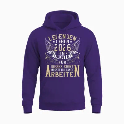 Legendary Pensioners Sayings Retirement 2026 Permanent Holiday Retirement Unisex Hoodie - Purple