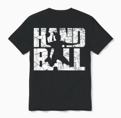 Handball Retro Handballerin Für Handballspielerin Mädchen Unisex T-Shirt - Black