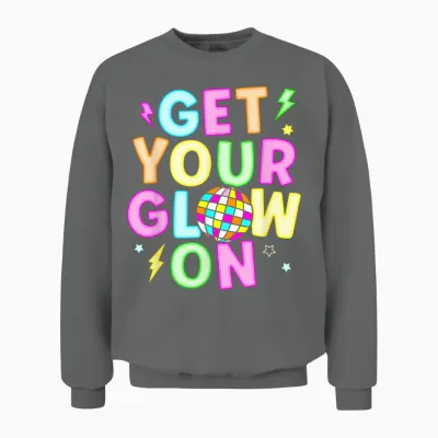 Get Your Glowing on in My Glowing Era Team Party Matching Unisex Sweatshirt - Graphite Heather