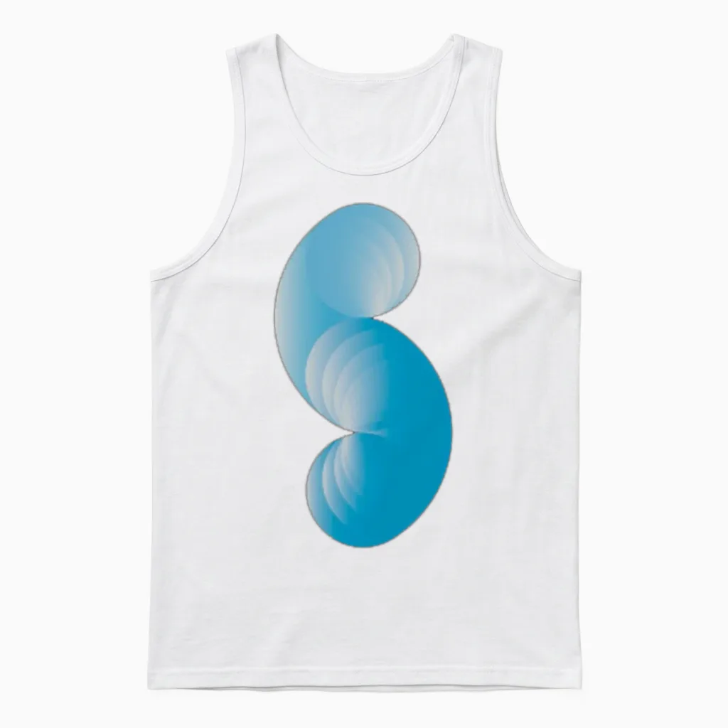 Worm Cotton Logo Funny Unisex Tank Top in White
