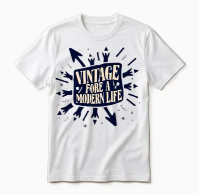 Vintage Vibe for a Modern Llife Unisex T-Shirt - White