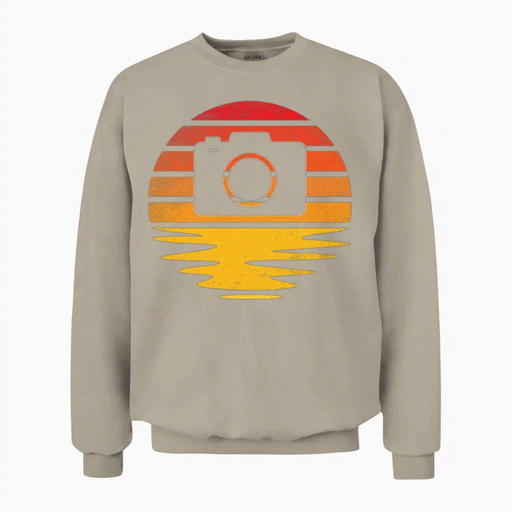 Photography Retro Unisex Sweatshirt in Sand