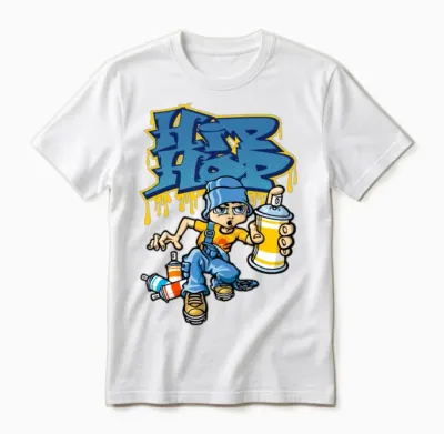Hip Hop Graffitis and B-Boy Unisex T-Shirt - White