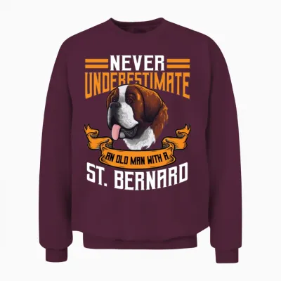 Saint Bernard Gift Men Unisex Sweatshirt - Maroon